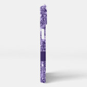 Ultra violet paars glitter sparken Monogram iPhone Hoesje (Rechterkant)