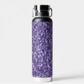 Ultra violet paars glitter sparken Monogram Waterfles (Achterkant)