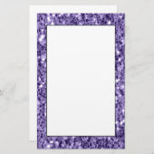 Ultra violet paars glitter sparkers briefpapier (Voorkant / Achterkant)