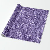 Ultra violet paars glitter sparkers cadeaupapier (Uitgerold)