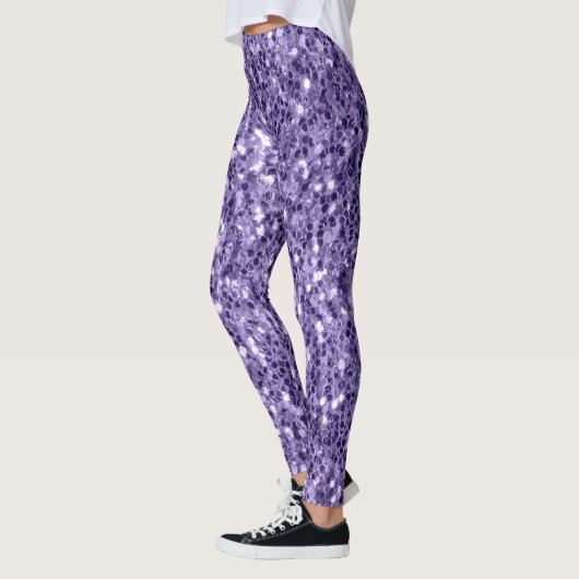 Ultra violet paars glitter sparkers leggings (Links)