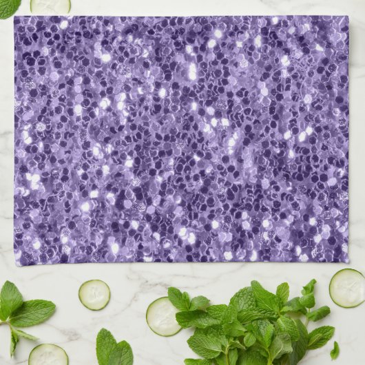 Ultra violet paars glitter sparkers theedoek (Gevouwen)