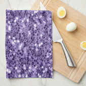 Ultra violet paars glitter sparkers theedoek (Quarter Fold)