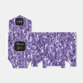 Ultra violet paars glitter sparkles Sweet 16 Bedankdoosjes (Uitgevouwen)