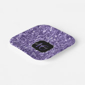 Ultra violet paars glitter sparkles Sweet 16 Papieren Bordje (Gebogen)