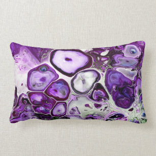 Ultra Violet Paars Marble Rock Abstracte Fluid Art Kussen