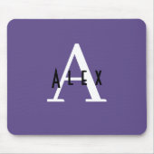 Ultra Violet Paars modern monogram meisje Muismat (Voorkant)