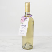 Ultra Violet Paars Roze Waterverf Floral Flessenhanger (Schuin)