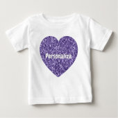 Ultra violet paars sparkles Hart Personaliseren (Voorkant)