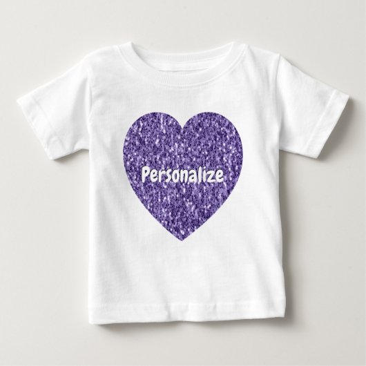 Ultra violet paars sparkles Hart Personaliseren (Voorkant)