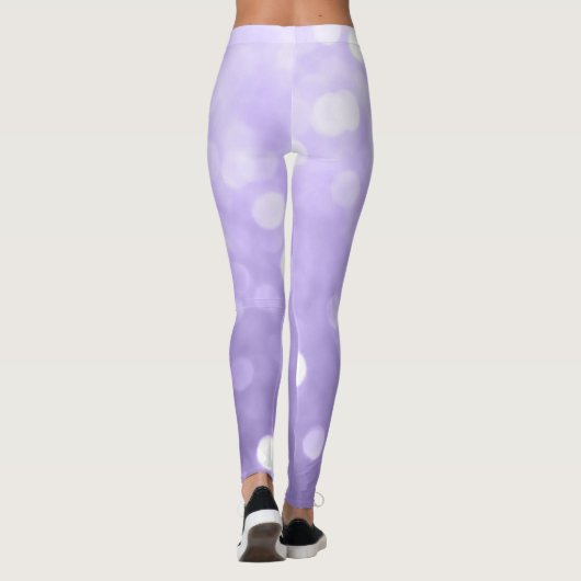 Ultra violet paars sparkly bokeh Abstract Leggings (Achterkant)