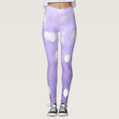 Ultra violet paars sparkly bokeh Abstract Leggings (Voorkant)