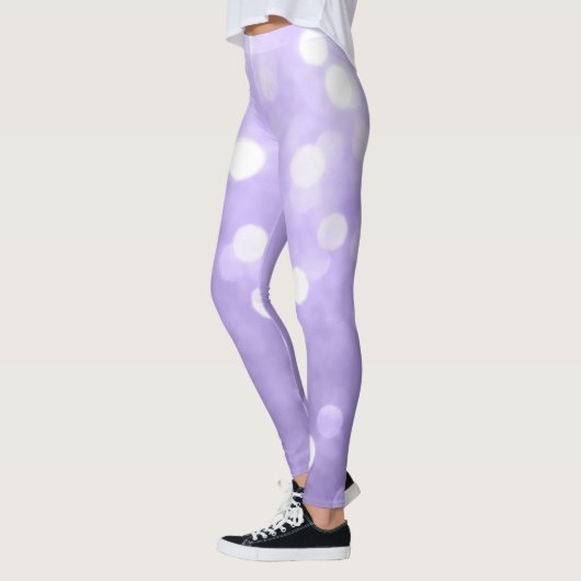 Ultra violet paars sparkly bokeh Abstract Leggings (Links)