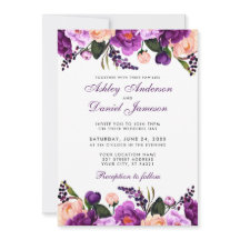 Ultra Violet Paars | Uitnodiging voor Floral Weddi