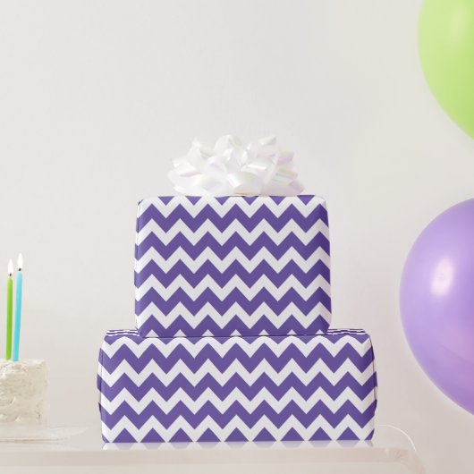 Ultra violet paars wit Chevron patroon Cadeaupapier (Feestgeschenken)