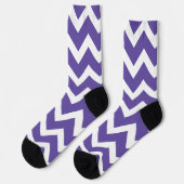 Ultra violet paars wit Chevron patroon Sokken (Links)