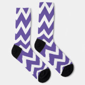 Ultra violet paars wit Chevron patroon Sokken (Rechts)