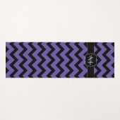 Ultra violet paars zwart Chevron Monogram Yogamat (Voorkant (horizontaal))