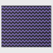 Ultra violet paars zwart Chevron-patroon Cadeaupapier (Vlak)