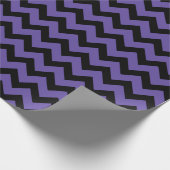 Ultra violet paars zwart Chevron-patroon Cadeaupapier (Hoek)