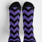 Ultra violet paars zwart Chevron-patroon Sokken (Top)