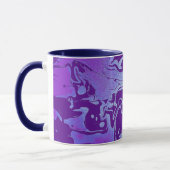 Ultra Violet paarse blauwe abstracte draaikolken Mok (Links)