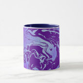 Ultra Violet paarse blauwe abstracte draaikolken Mok (Midden)
