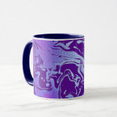 Ultra Violet paarse blauwe abstracte draaikolken Mok (Voorkant links)