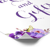 Ultra Violet Paarse Bloemen Kaarten en geschenken  Poster (Hoek)