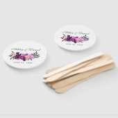 Ultra Violet Paarse bloemenbruiloft Handwaaier (Niet-gemonteerd)