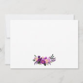 Ultra Violet Paarse Floral sla de datum op Save The Date (Achterkant)