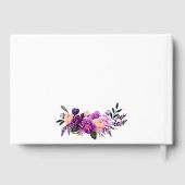Ultra Violet Paarse Floral Waterverf Weddenschap P Gastenboek (Achterkant)