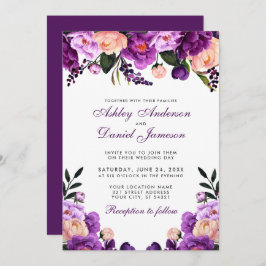 Ultra Violet Paarse Floral | Weddenschap P Kaart