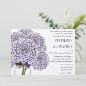 Ultra Violet Paarse Mason Jar Wedding Invitation Kaart (Staand voorkant)