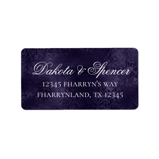 Ultra Violet Paarse Moderne Minimale Waterverf Etiket (Voorkant)