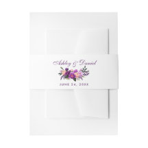 Ultra Violet Paarse Waterverf Floral Wedding PS