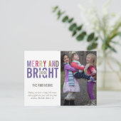 Ultra Violet Palette kerstcadeaufoto Aankondigingskaart (Staand voorkant)