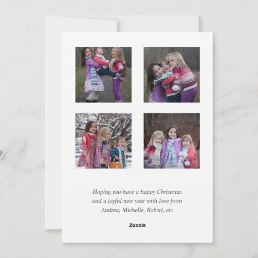 Ultra Violet Palette kerstcadeaufoto Feestdagenkaart (Achterkant)