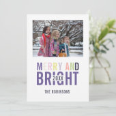 Ultra Violet Palette kerstcadeaufoto Kaart (Staand voorkant)