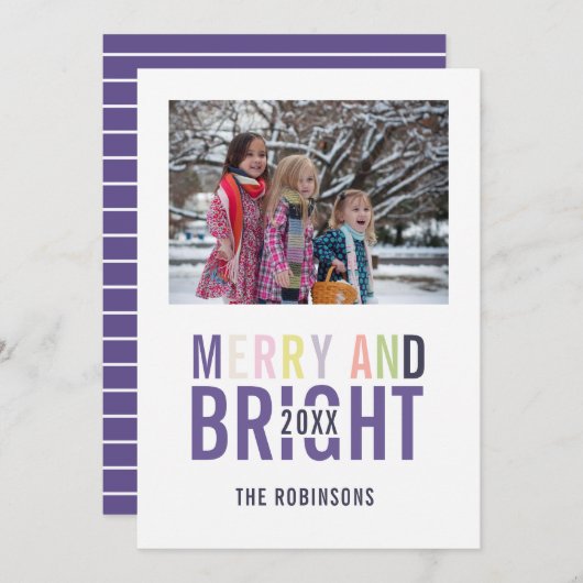 Ultra Violet Palette kerstcadeaufoto Kaart (Voorkant / Achterkant)