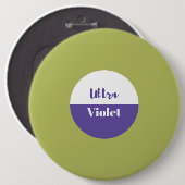 Ultra violet pantone 2018-ontwerp ronde button 6,0 cm (Voorkant /achterkant)