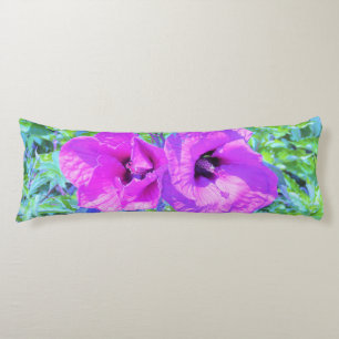 Ultra Violet Plum Crazy Paars Hibiscus Flowers Lichaamskussen
