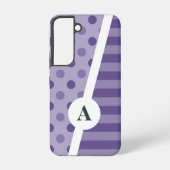 Ultra Violet Polka Dot en Stripe Patroon Samsung Galaxy Hoesje (Achterkant)