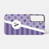 Ultra Violet Polka Dot en Stripe Patroon Samsung Galaxy Hoesje (Achterkant horizontaal)