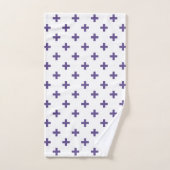 Ultra violet polka kruist wit bad handdoek (Handdoek)