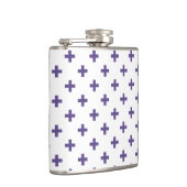 Ultra violet polka kruist wit heupfles (Rechts)