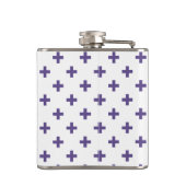 Ultra violet polka kruist wit heupfles (Achterkant)