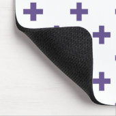 Ultra violet polka kruist wit muismat (Hoek)