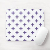 Ultra violet polka kruist wit muismat (Met muis)