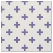 Ultra violet polka kruist wit stof (Swatch)